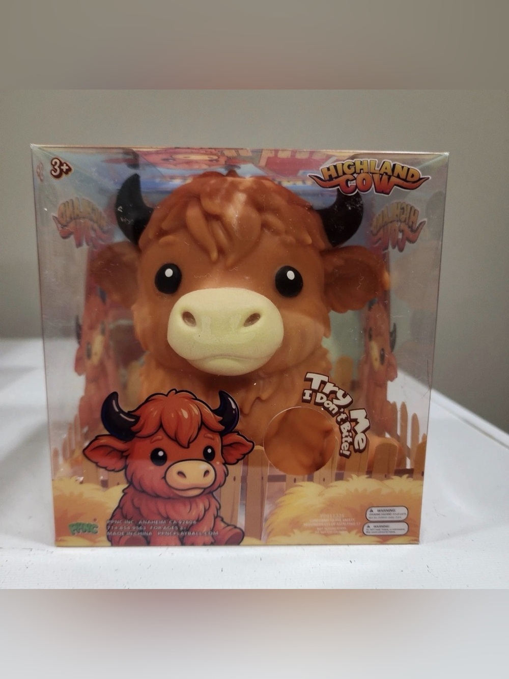 Squishy Highland Cow PPNC Viral Tik Tok Stress Relief Sensory Squeezy Toy